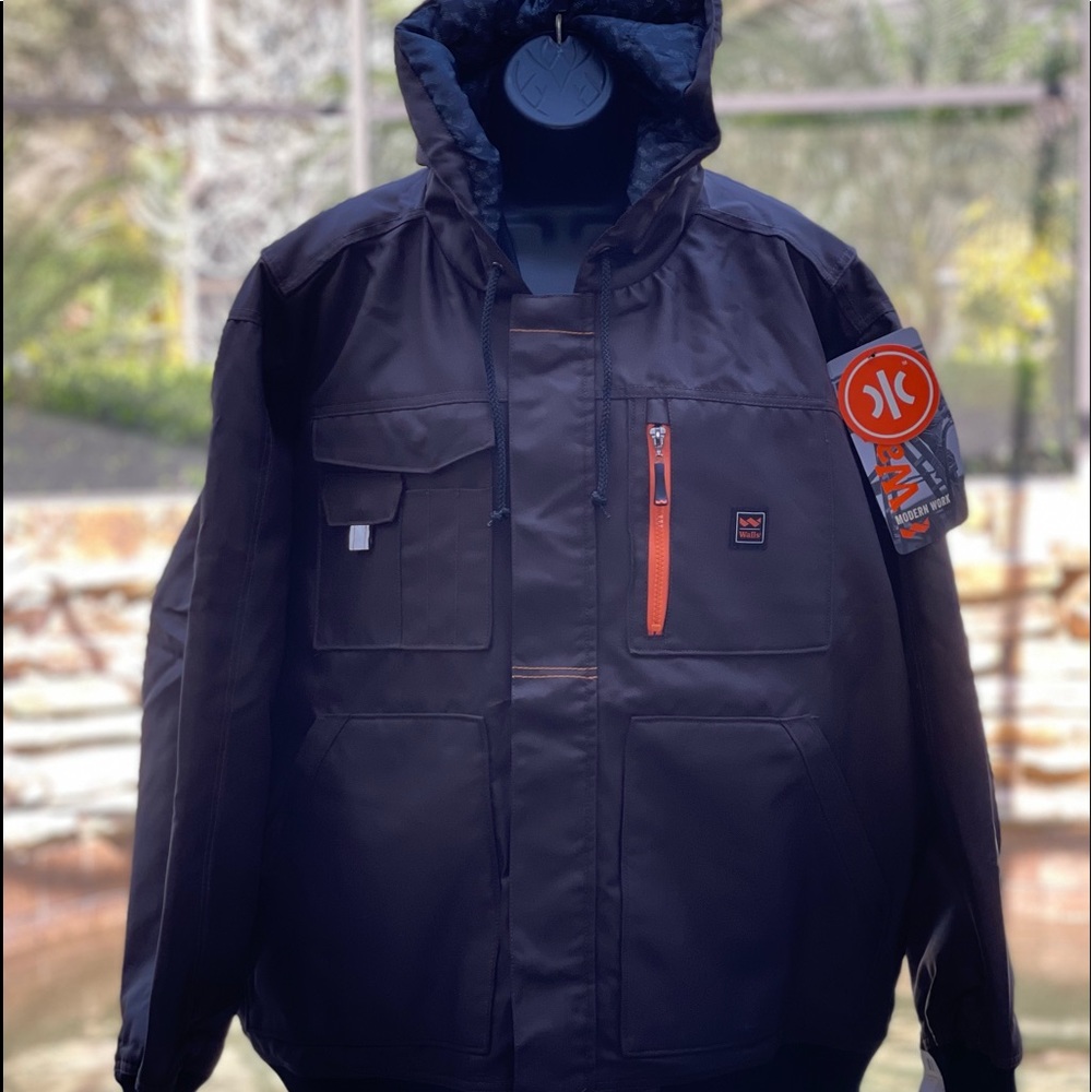 WALLS TUFF MODERN‎ WORK HOODED INSULATED JACKET BROWN